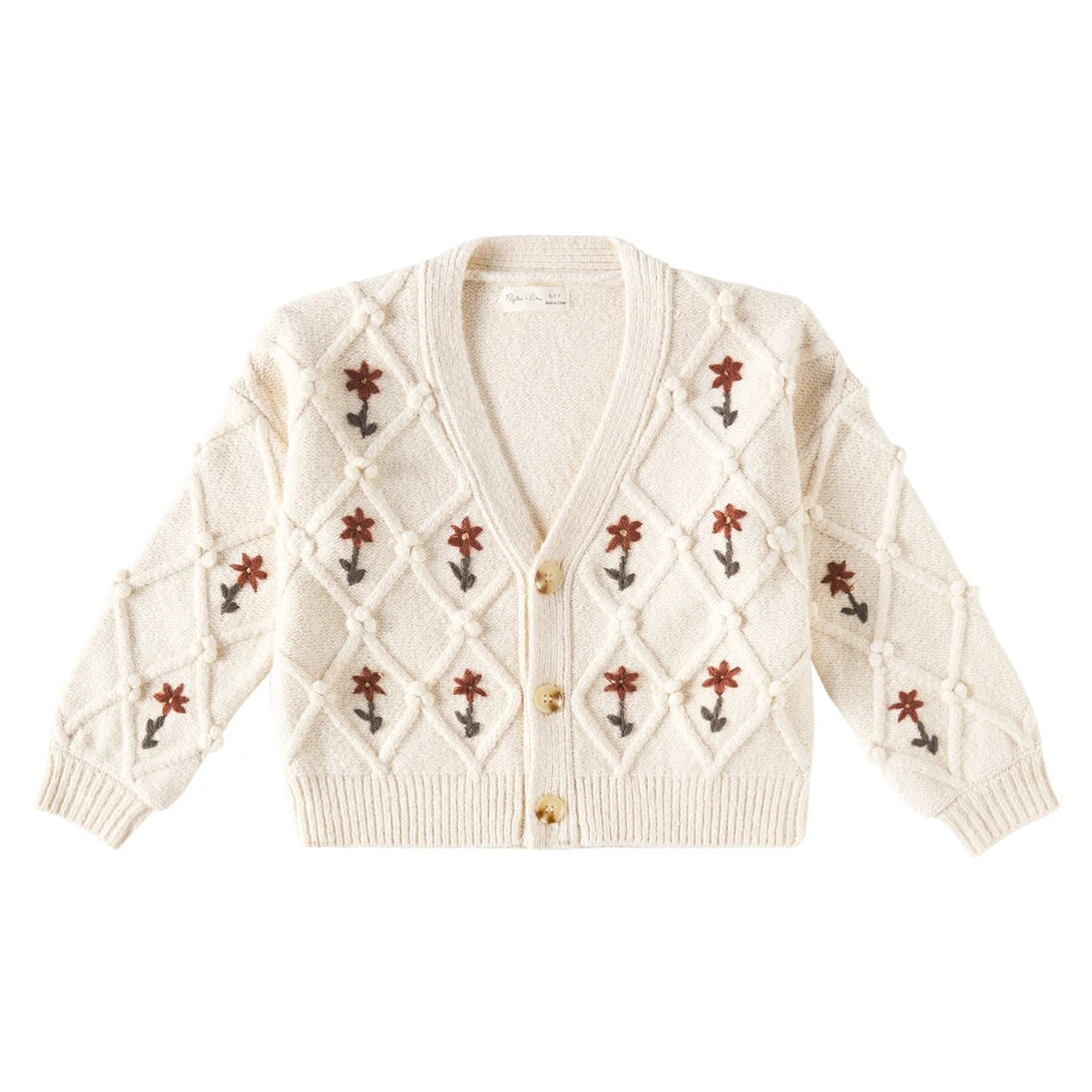 Rylee + Cru - Boxy embroidered cardigan