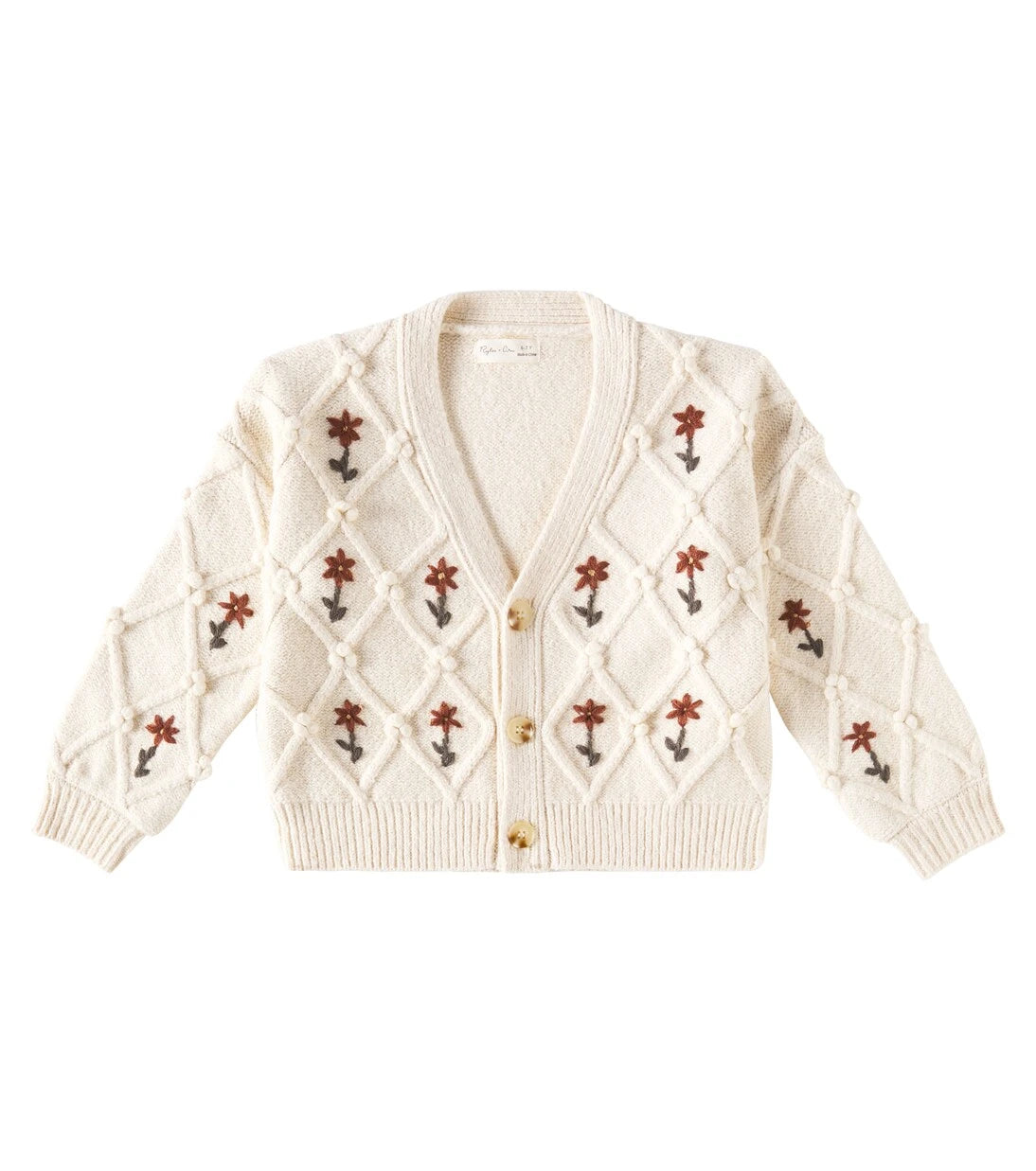 Rylee + Cru - Boxy embroidered cardigan