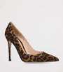 Gianvito Rossi Brown Suede Leopard Gianvito Pumps 105