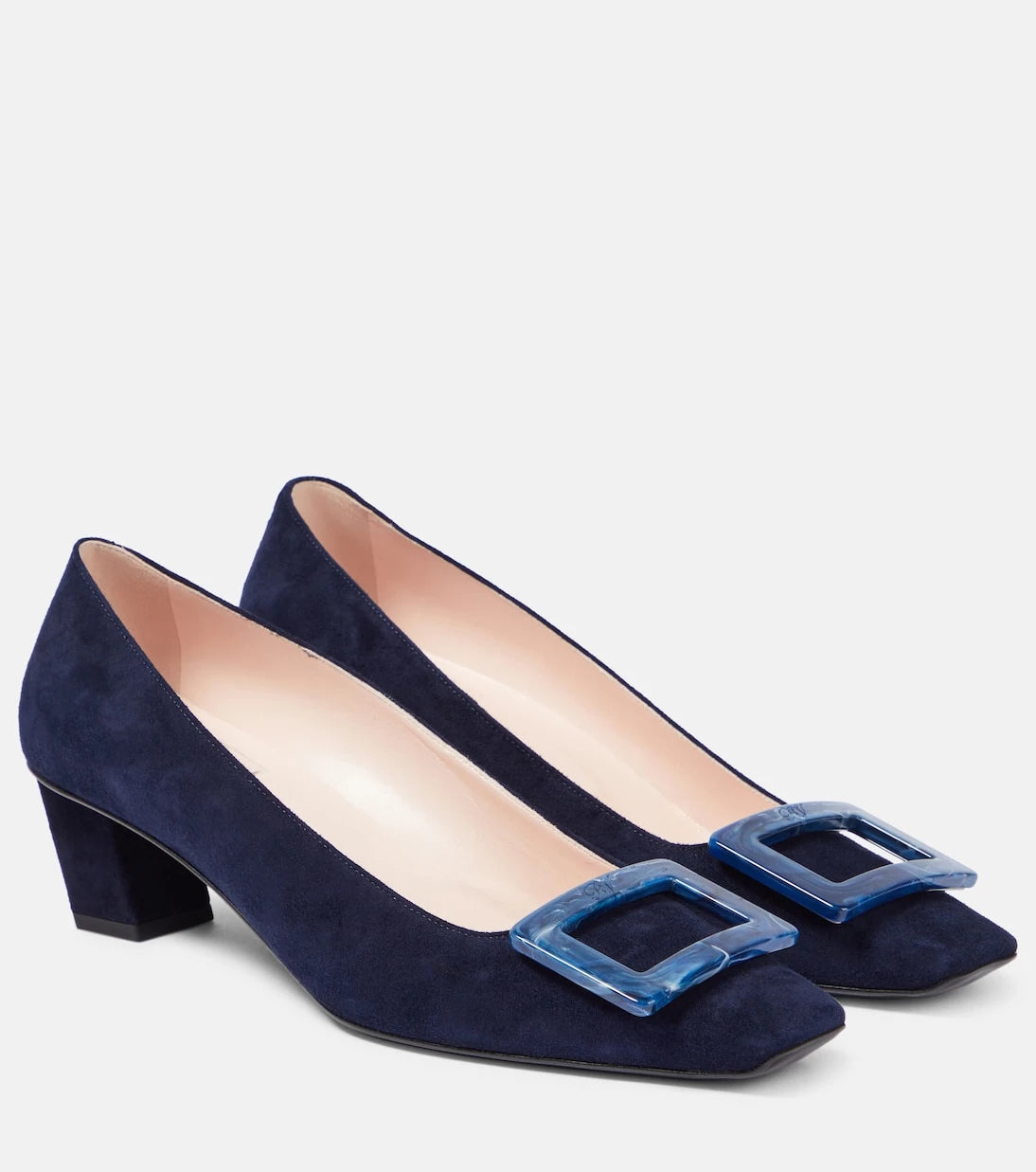 Roger Vivier - Belle Vivier 45 suede pumps