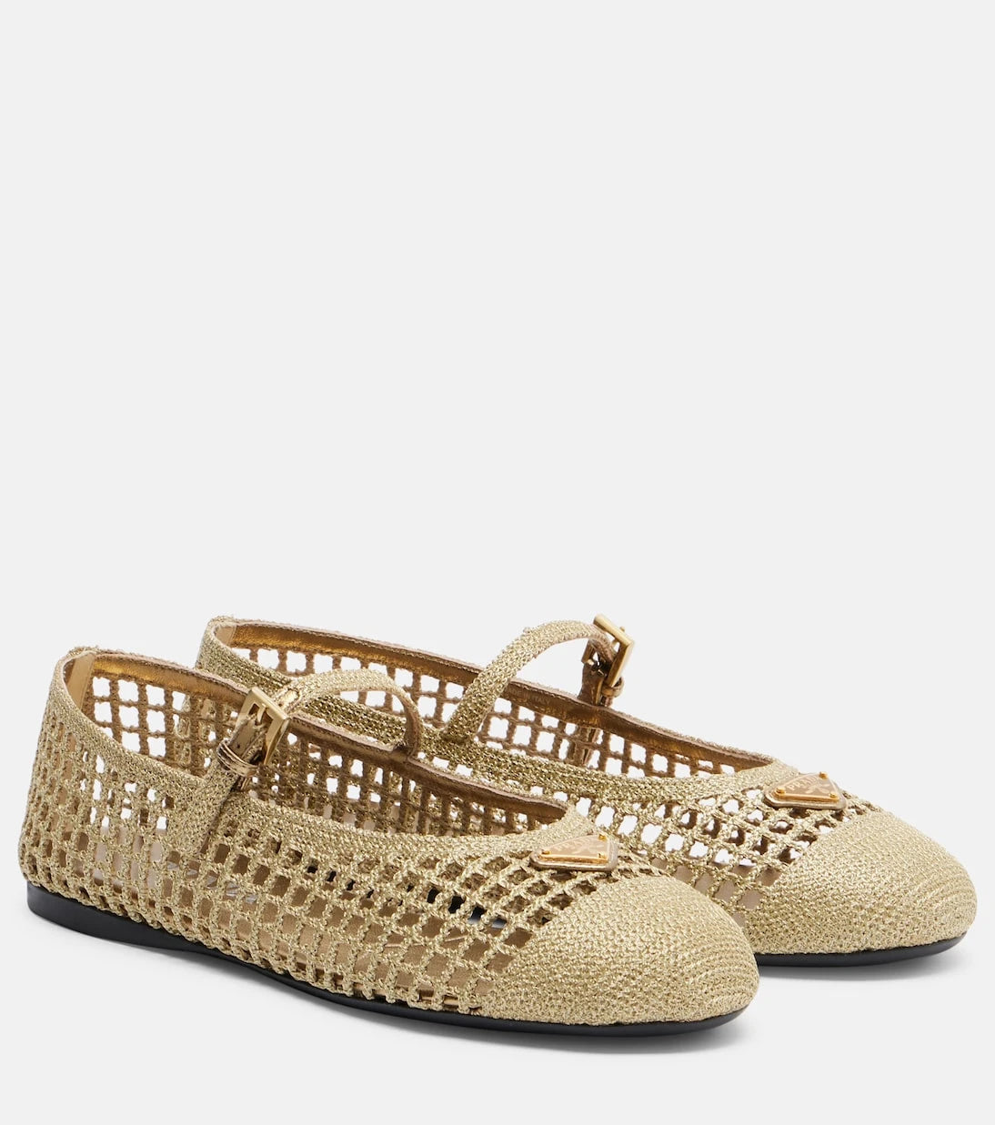Prada - Crochet Mary Jane flats