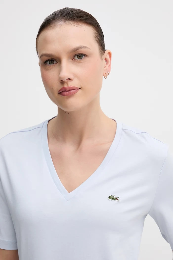 Lacoste basic kadın pamuklu tişört