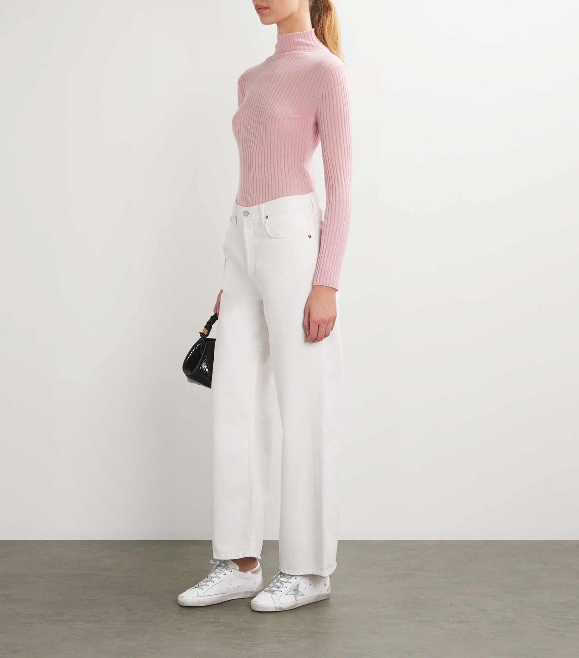 Golden Goose White Leather Exclusive Super-Star Sneakers