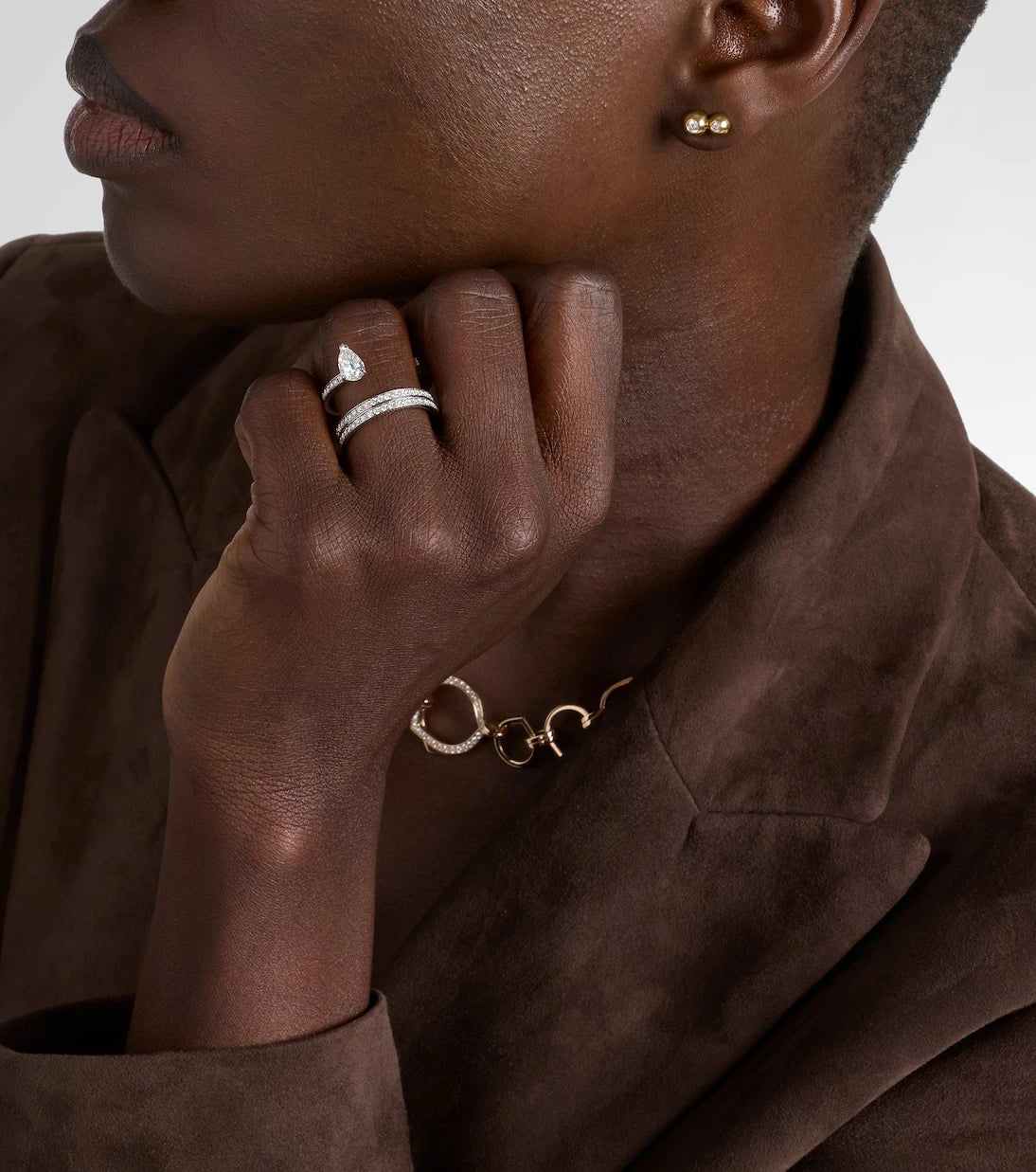 Repossi - Serti Sur Vide 18kt white gold ring with diamonds
