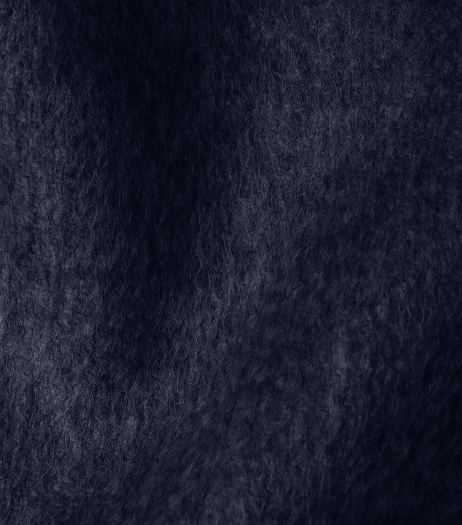 Blue Cashmere Double-Faced Scarf