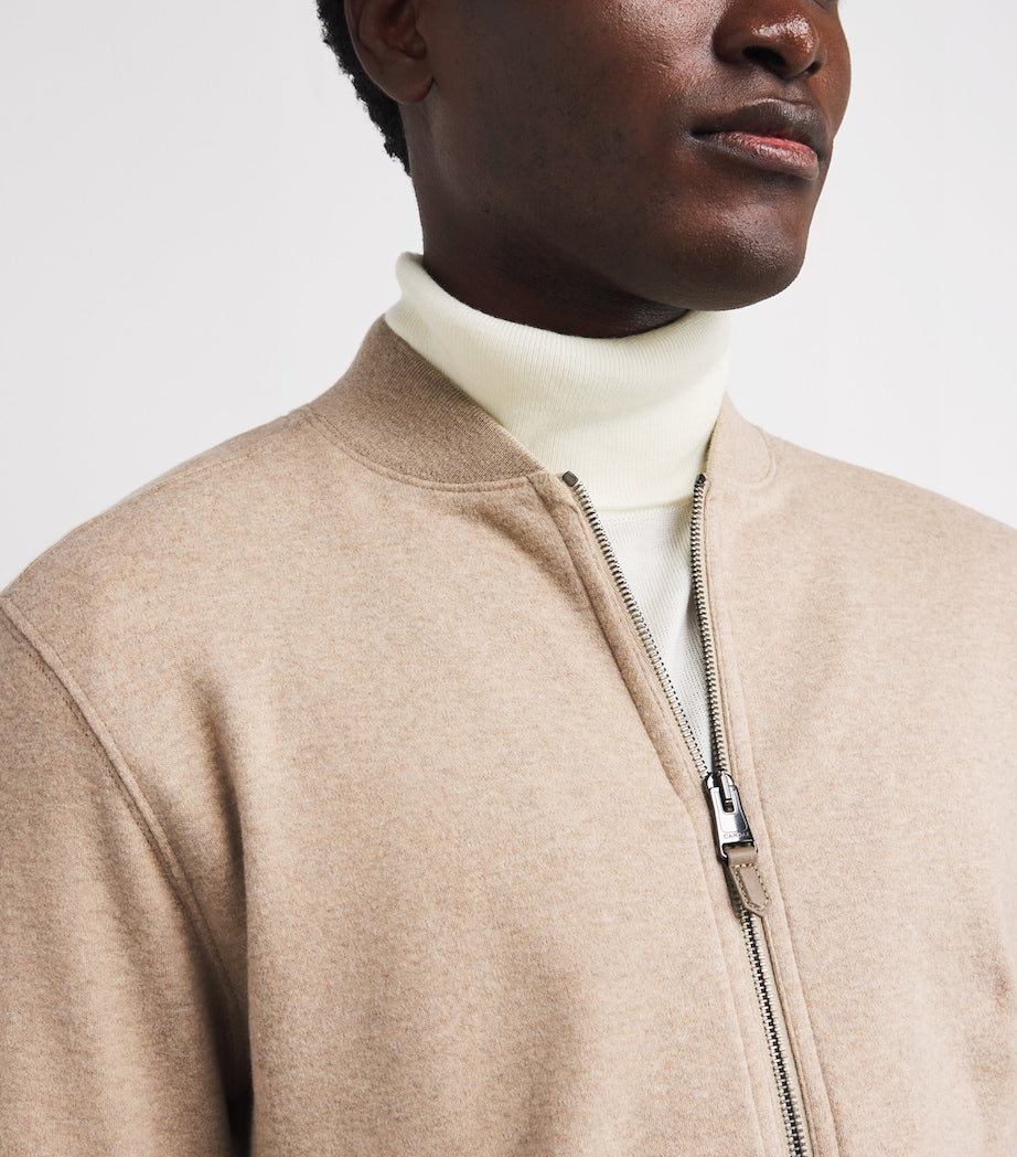 Cotton-Cashmere Bomber Jacket