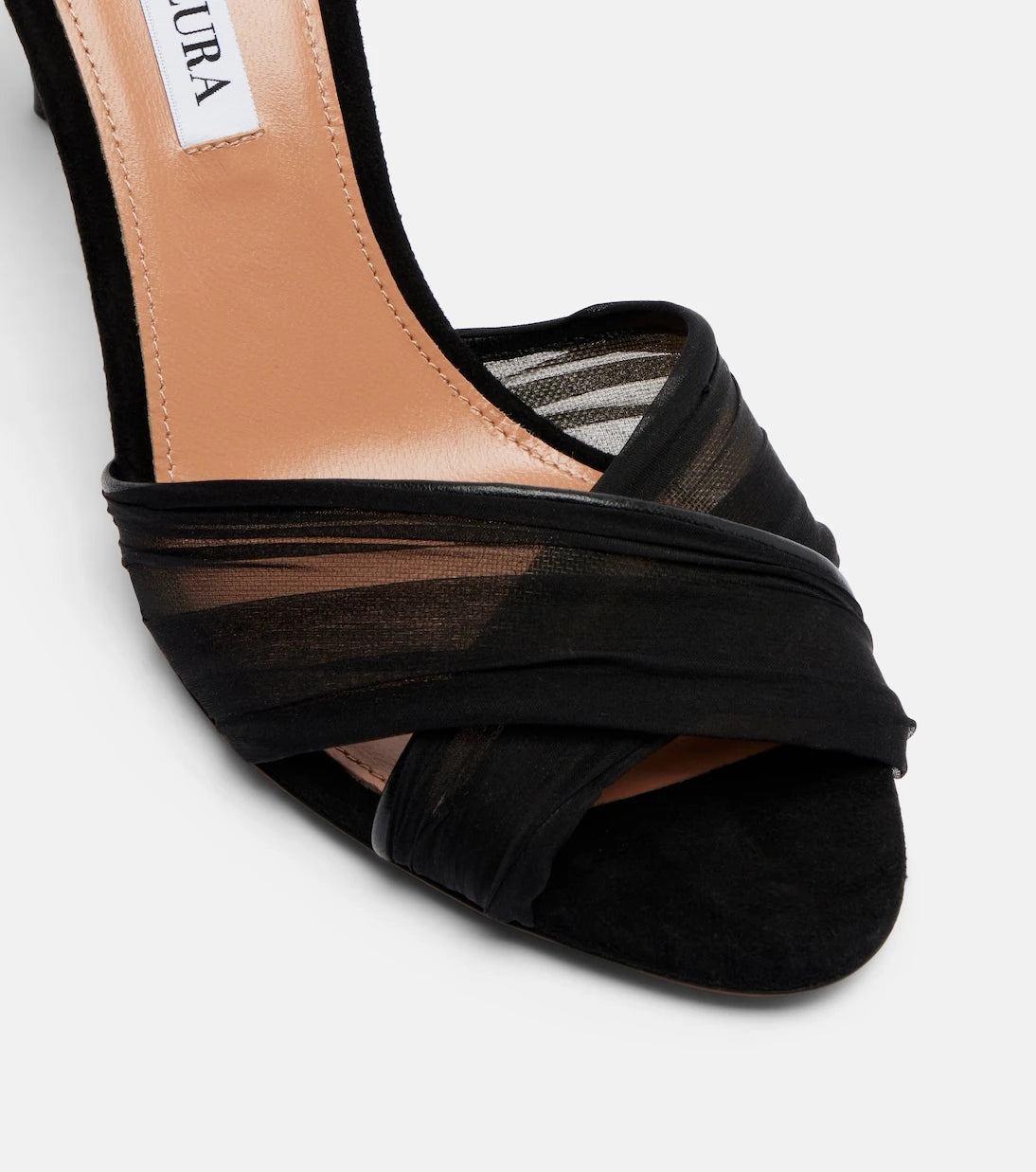 Aquazzura - Voile 85 leather slingback sandals