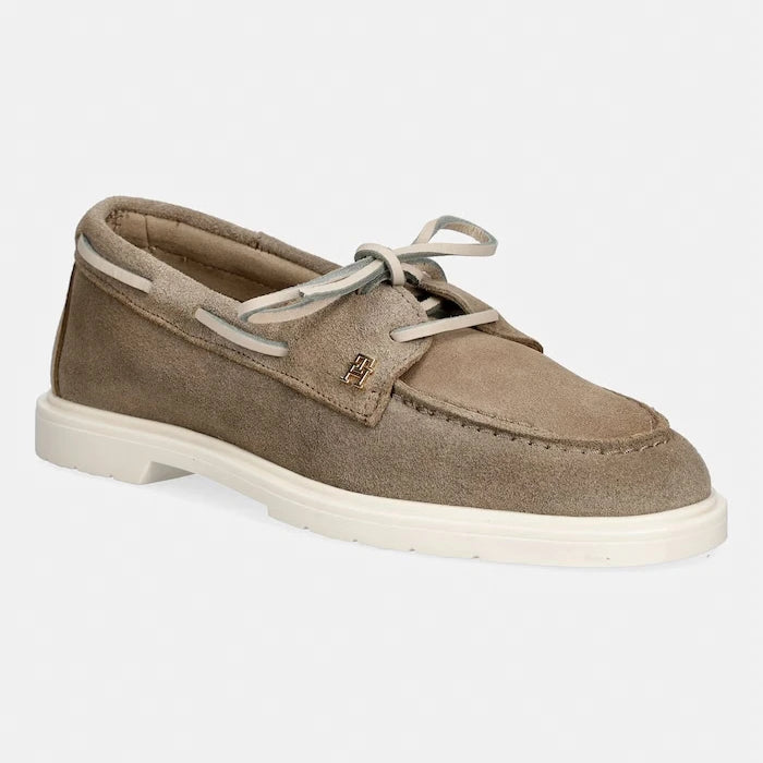 Tommy Hilfiger Kadın Süet Mokasen LIGHT SUEDE BOAT SHOE