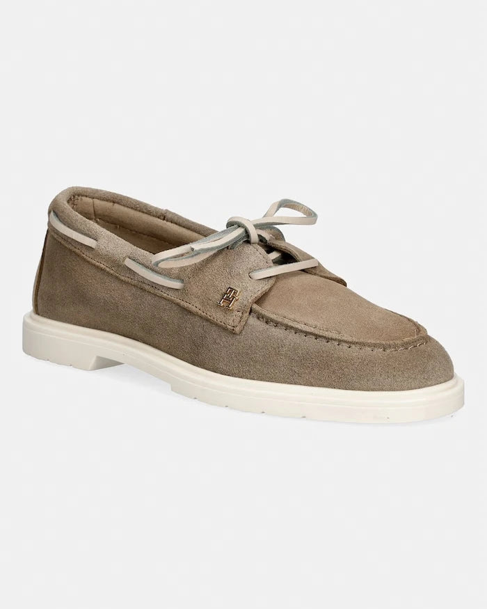 Tommy Hilfiger Kadın Süet Mokasen LIGHT SUEDE BOAT SHOE