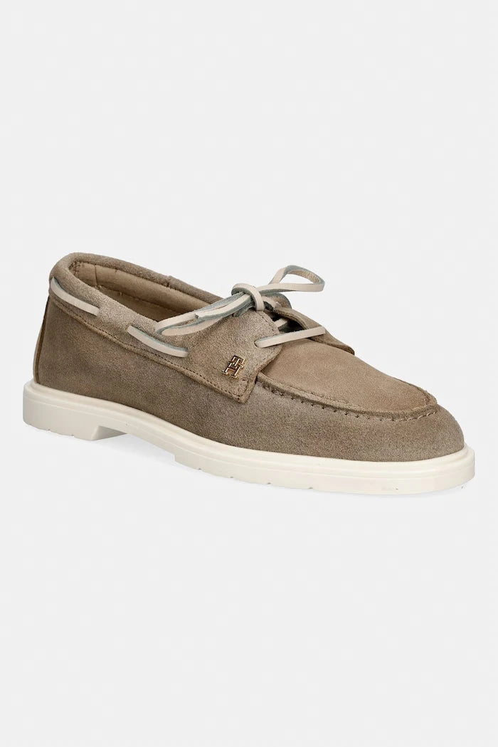 Tommy Hilfiger Kadın Süet Mokasen LIGHT SUEDE BOAT SHOE