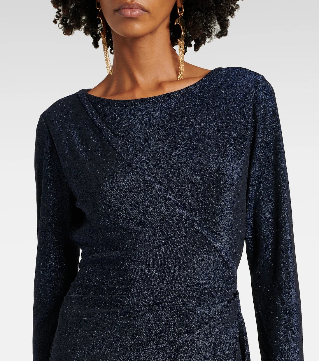 Diane von Furstenberg - Simona lamé wrap dress