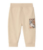 Burberry Kids Cotton Check-Label Sweatpants (6-24 Months)