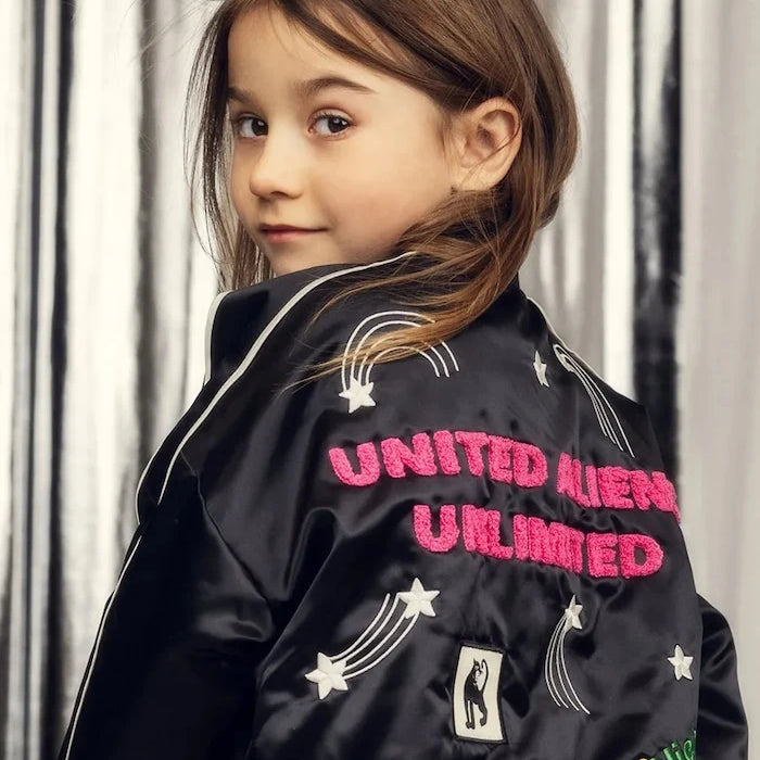 Детско яке бомбър Mini Rodini United aliens