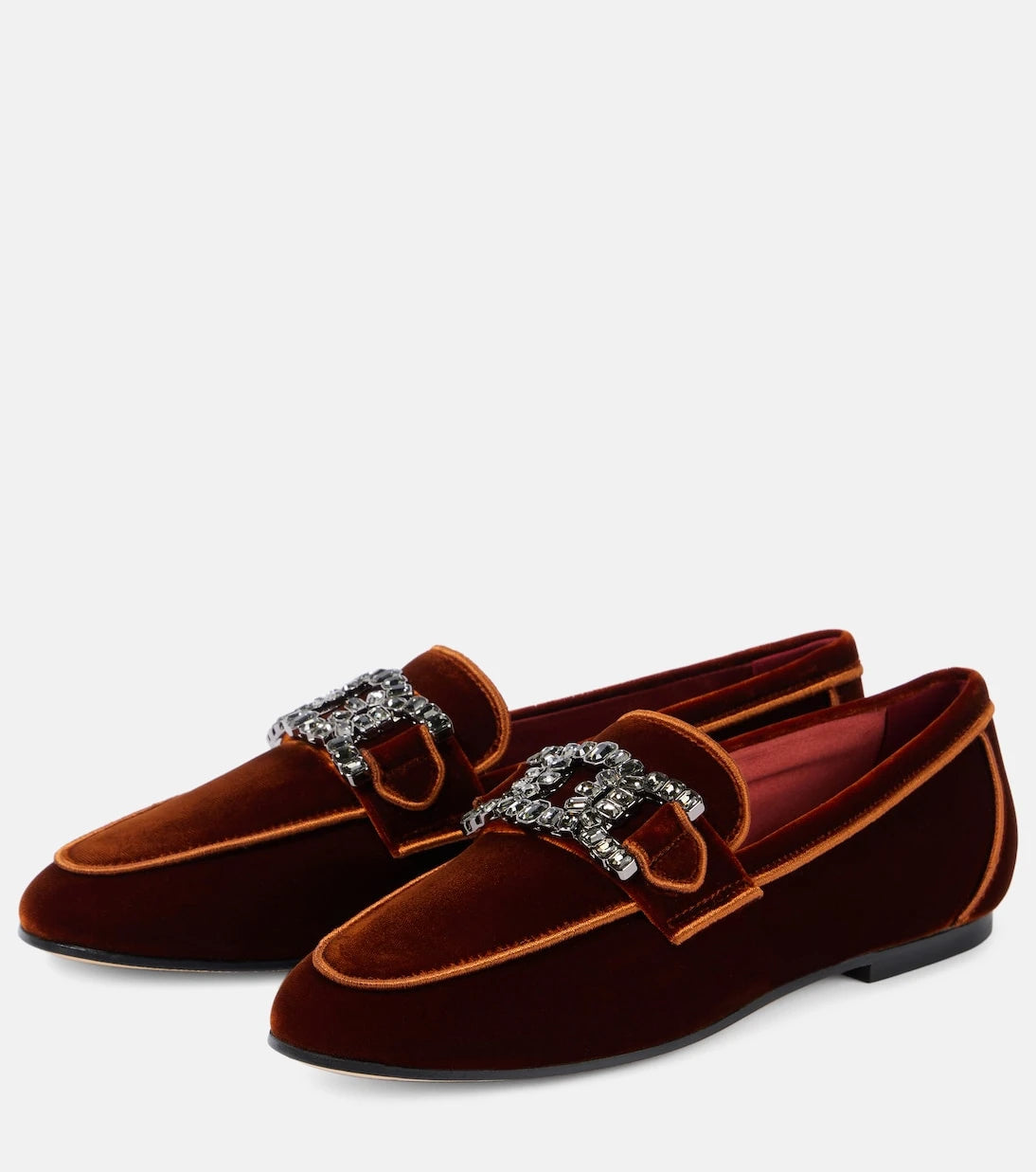 Tod's - Kate embellished velvet loafers