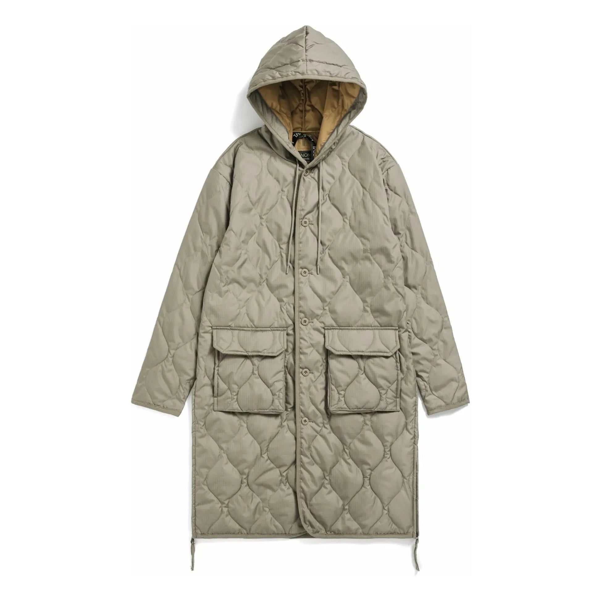 Taion - Long Military Hooded Jacket | Mocha