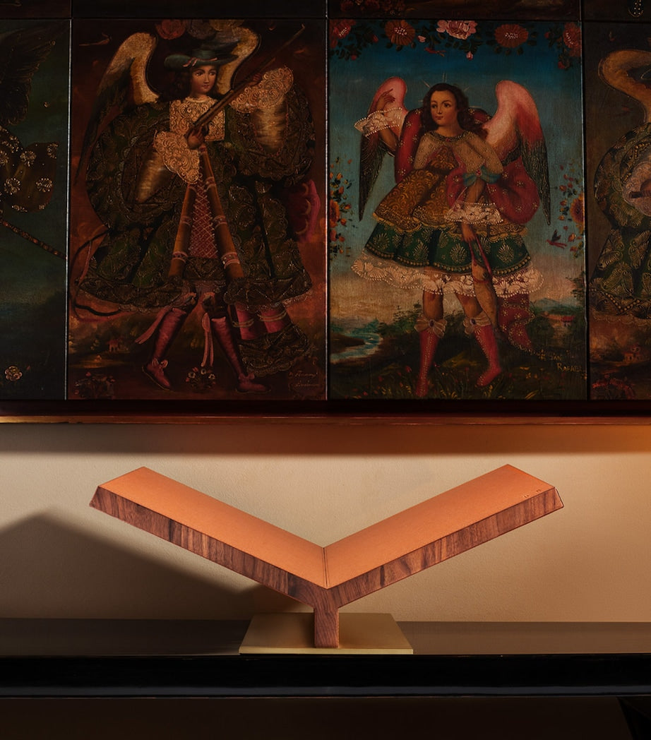 Walnut-Leather Ultimate Collector Bookstand