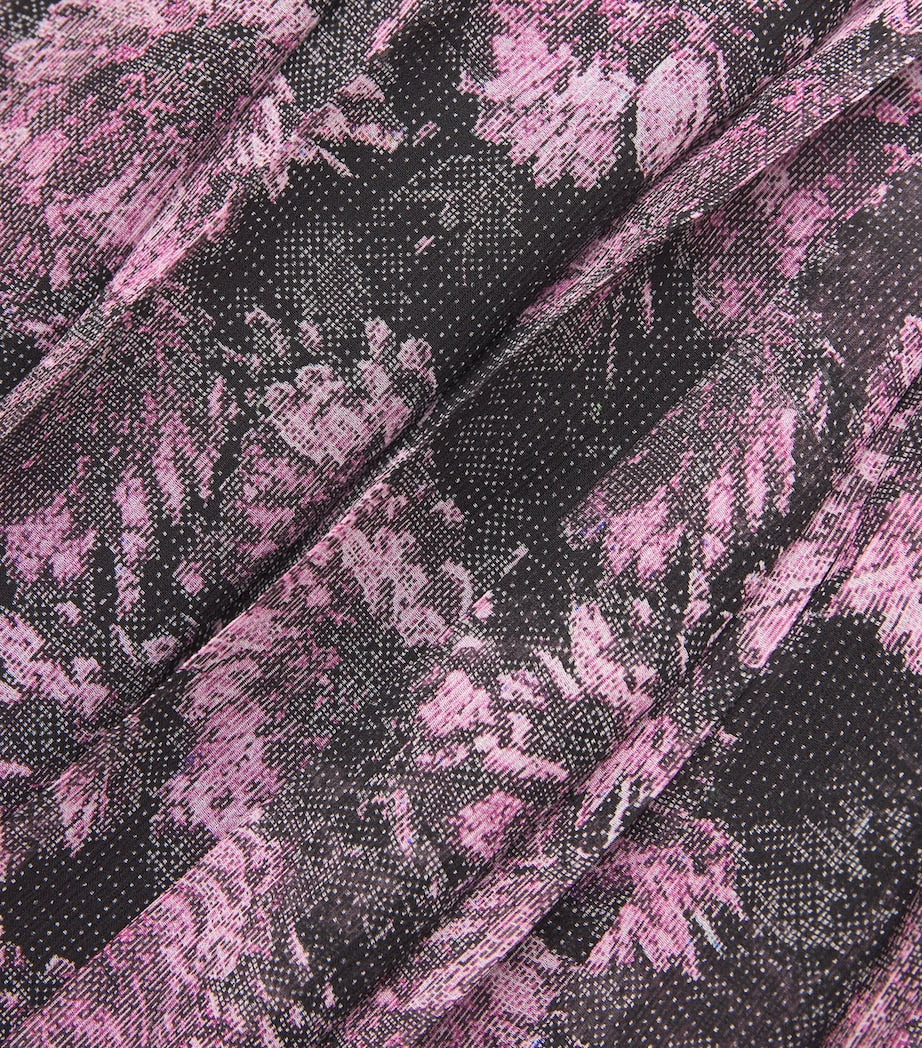 Tory Burch Multi Silk Pleated Midi Skirt