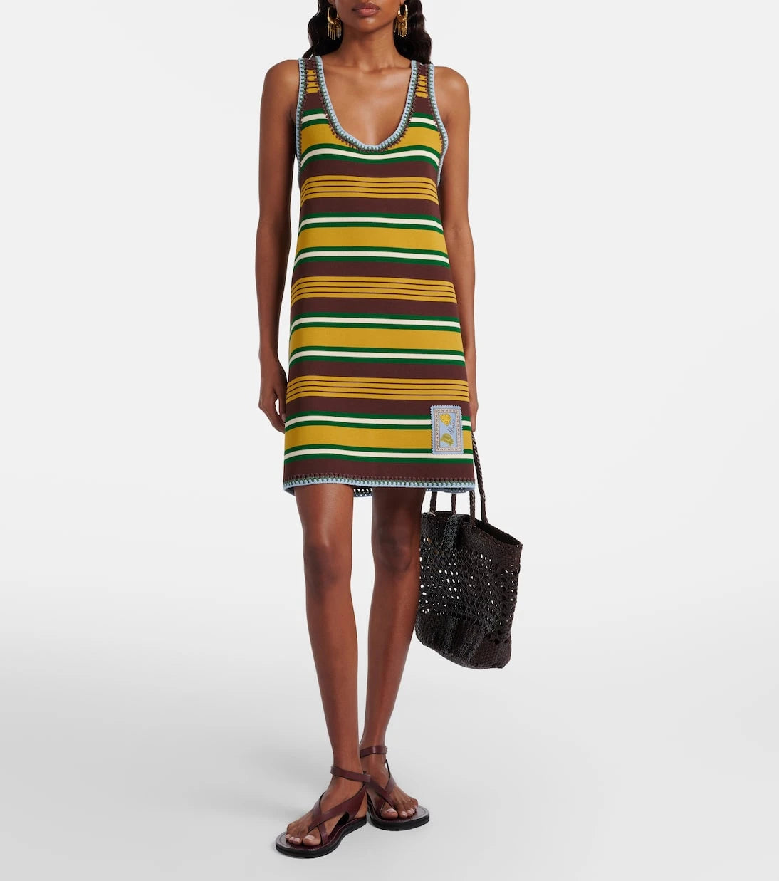 Alémais - Clover striped knitted minidress