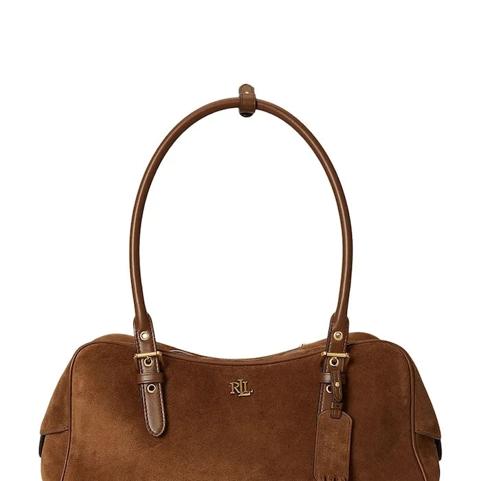 Lauren Ralph Lauren kadın süet alışveriş çantası