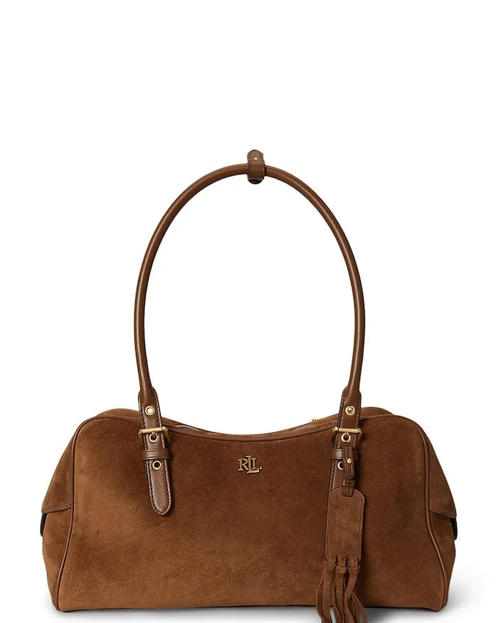 Lauren Ralph Lauren kadın süet alışveriş çantası