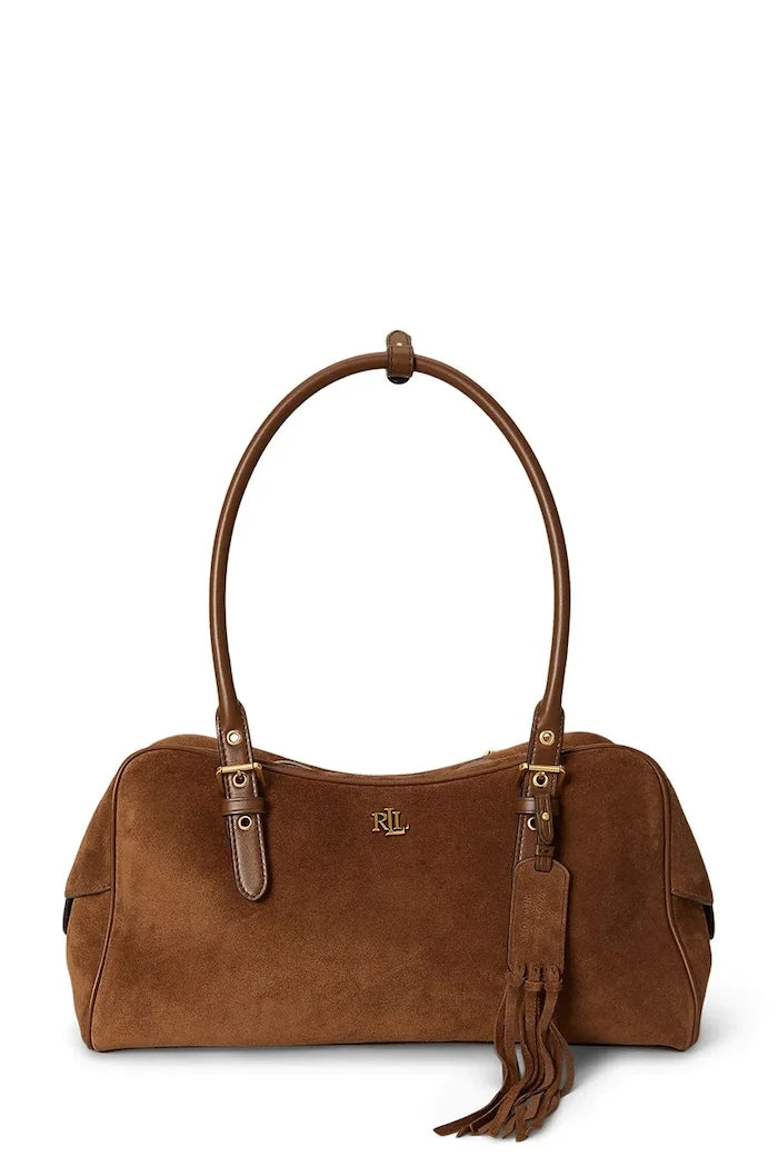Lauren Ralph Lauren kadın süet alışveriş çantası