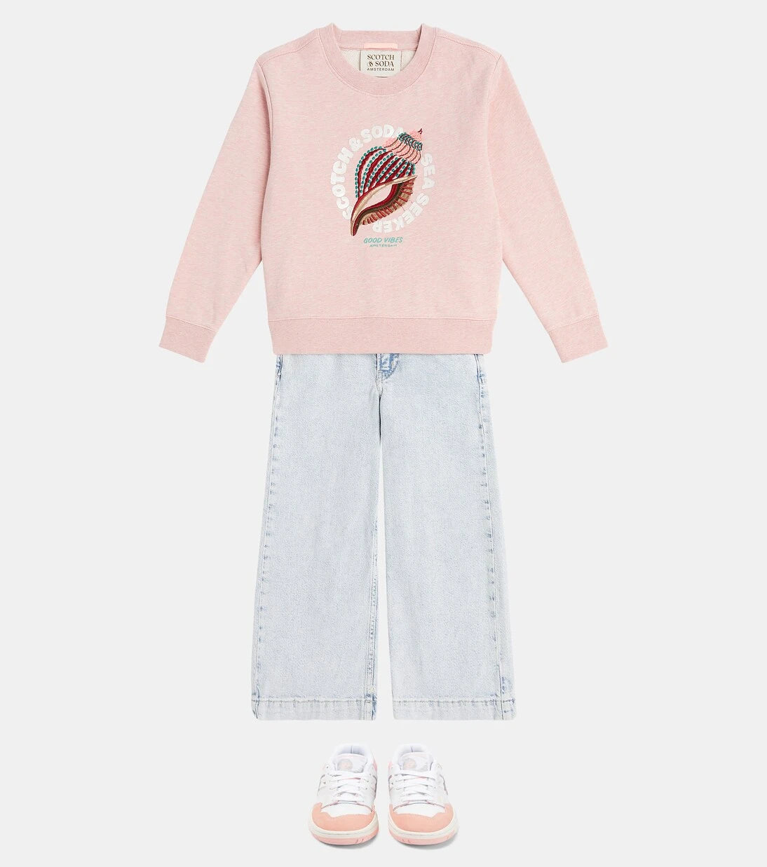 Scotch & Soda Kids - Embroidered cotton sweatshirt