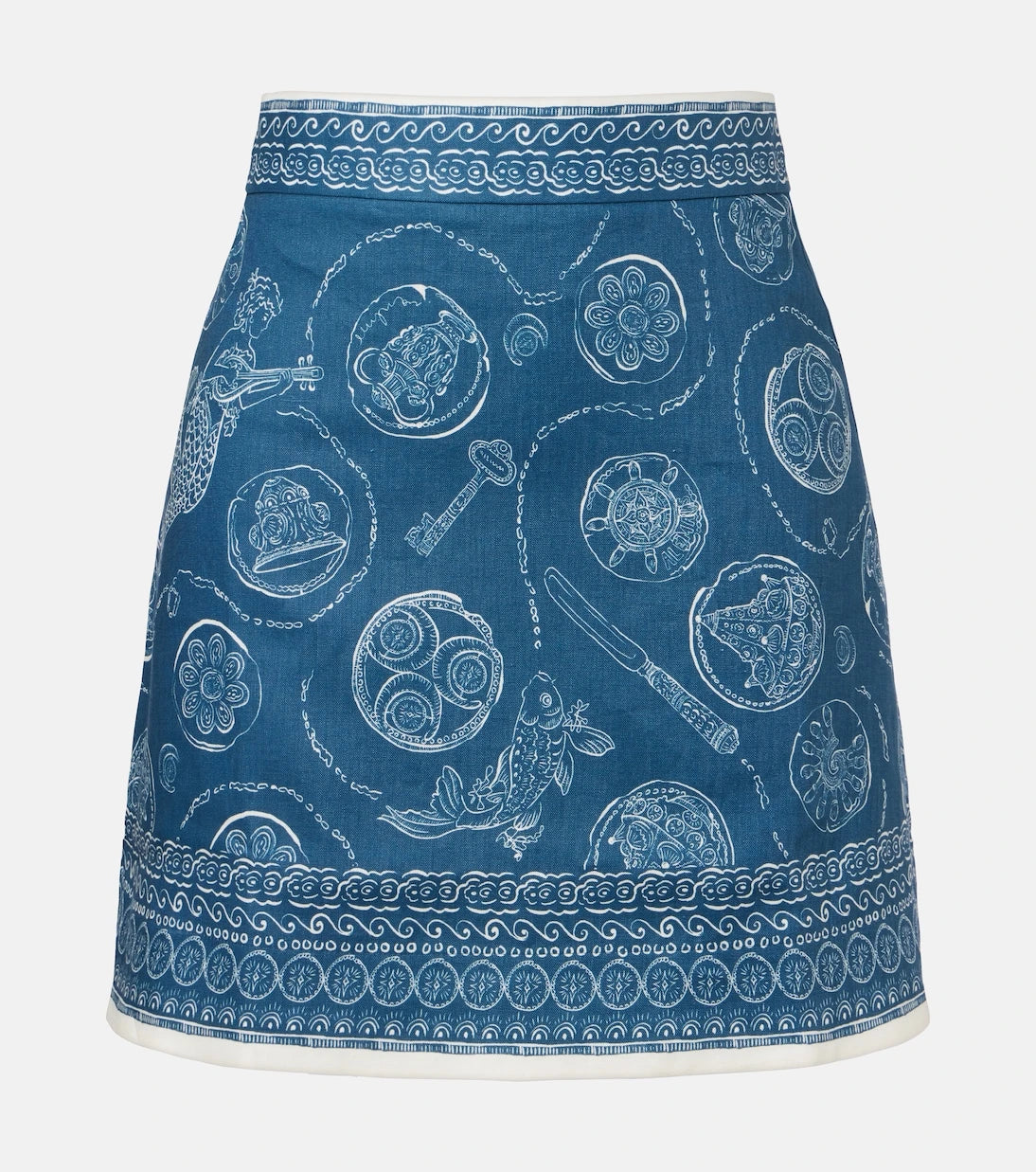 Alémais - Lucky printed linen miniskirt