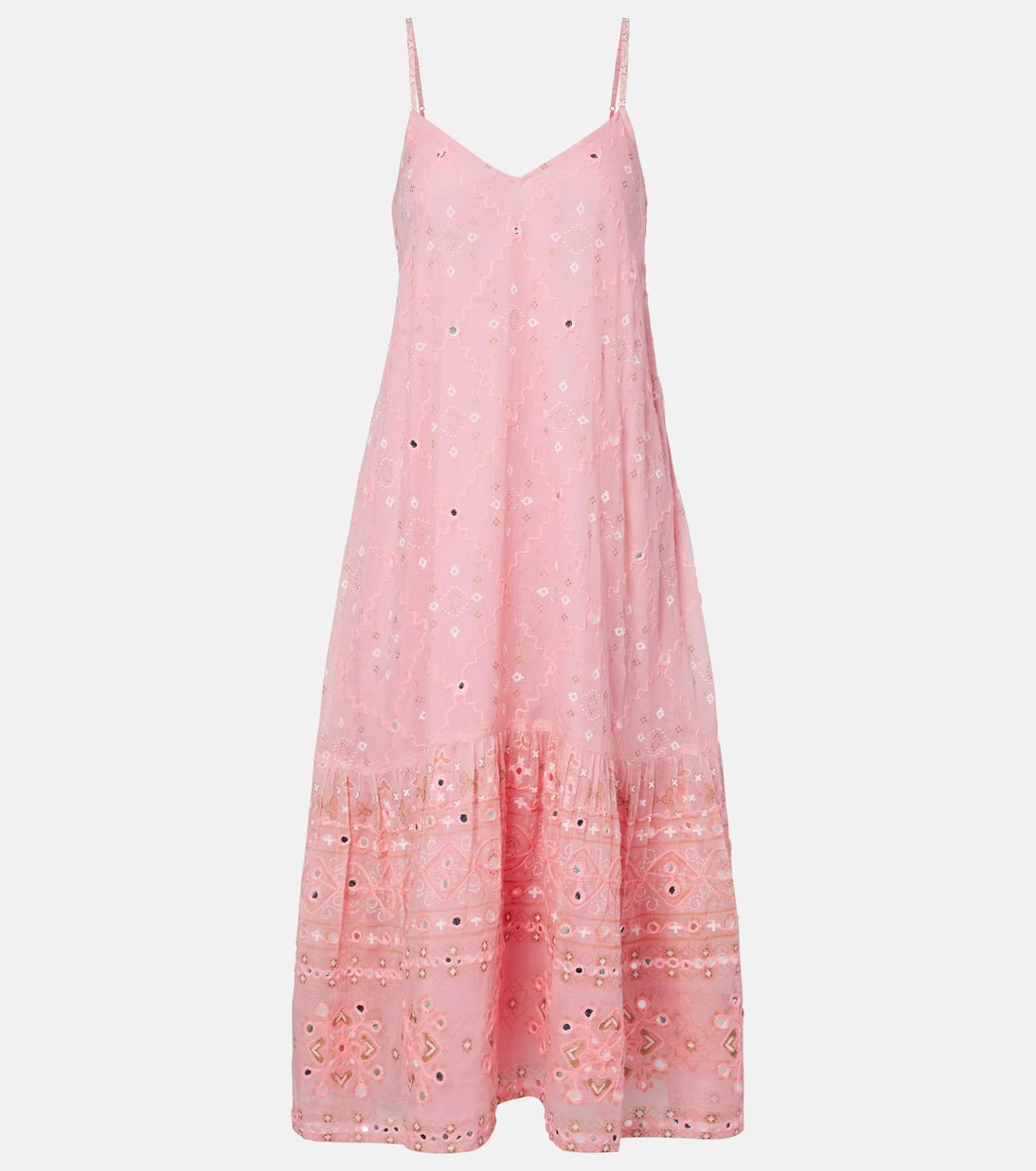 Juliet Dunn - Embellished cotton midi dress