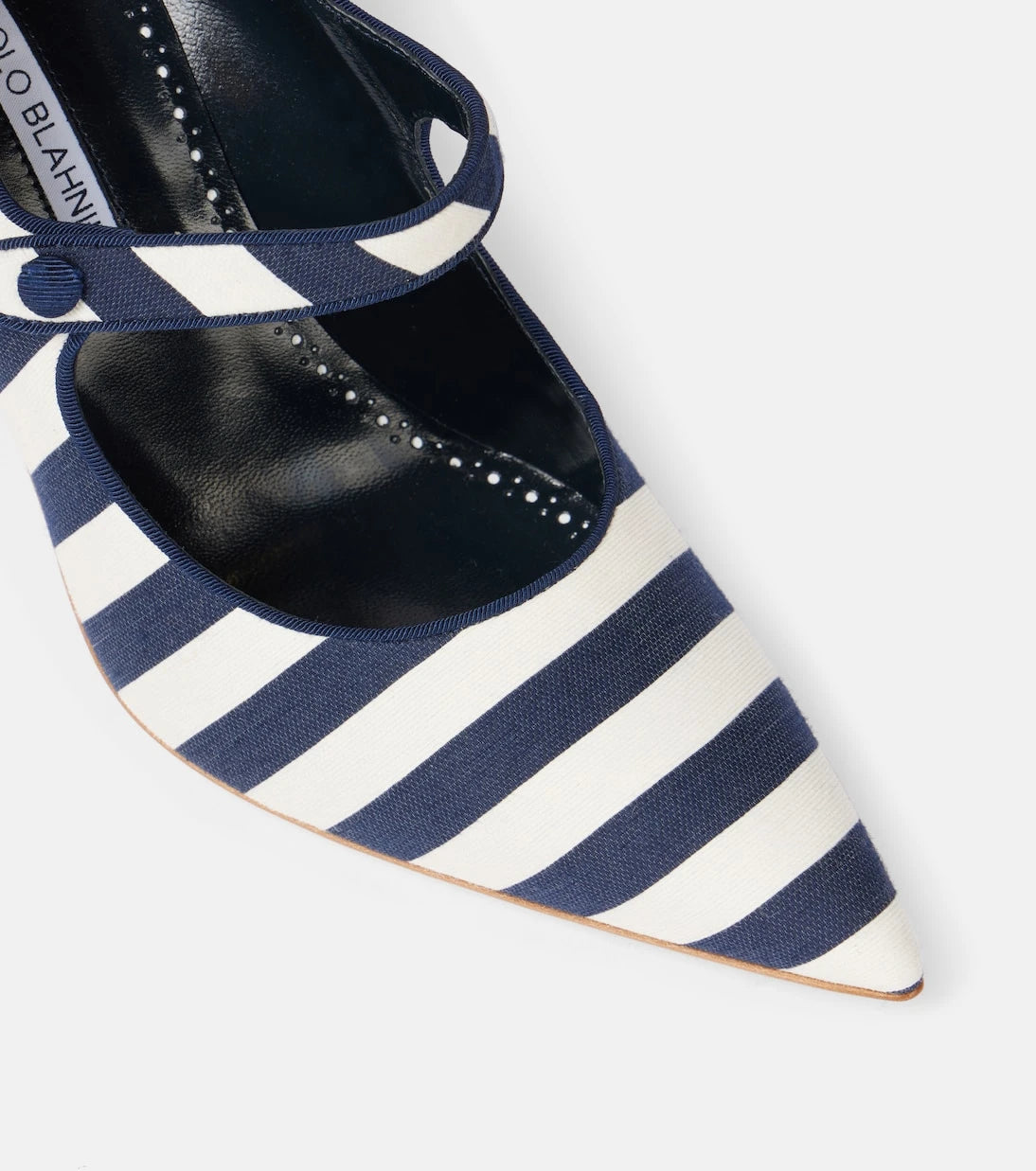 Manolo Blahnik - Campari 90 striped Mary Jane pumps
