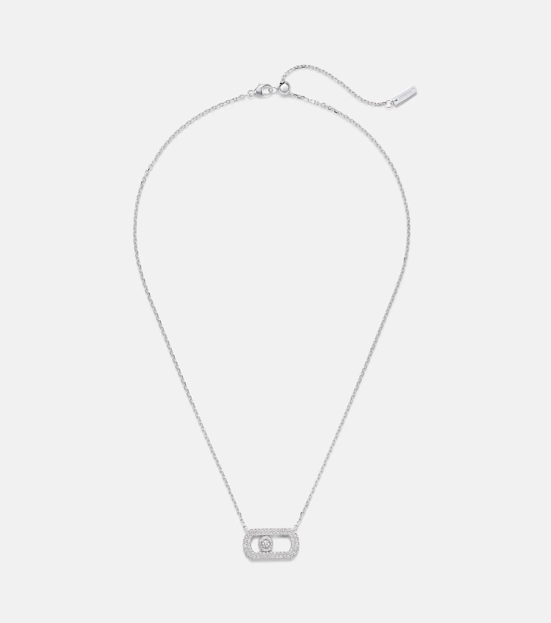 Messika - So Move 18kt white gold chain necklace with diamonds