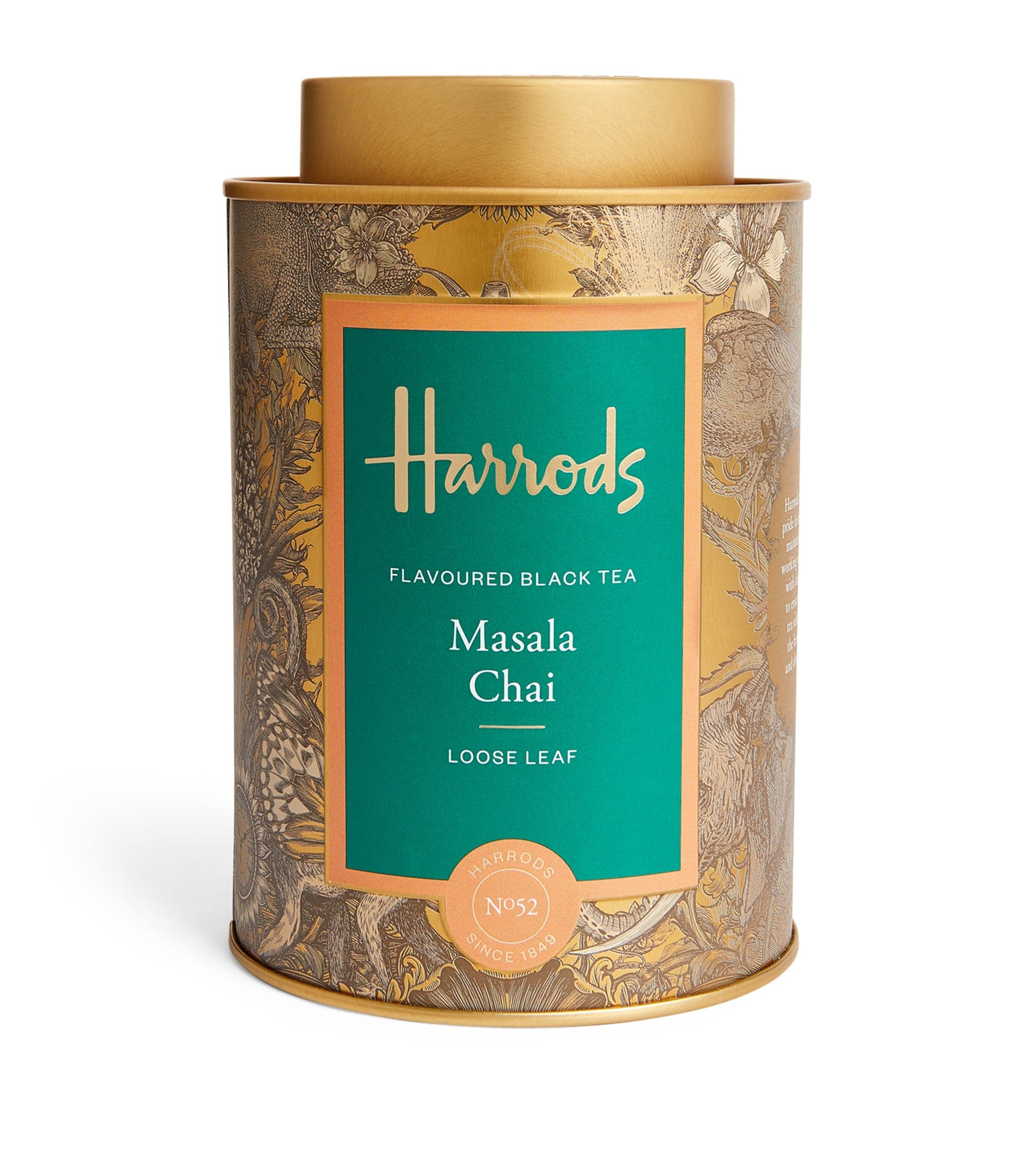 Harrods No. 52 Masala Chai Flavoured Black Loose Leaf Tea (125g)