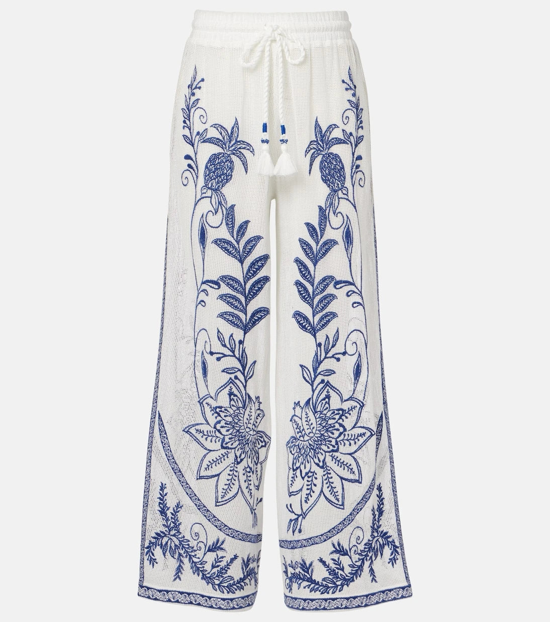 Farm Rio - Nina embroidered cotton pants