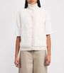 Beige Merino Wool-Mink Gilet