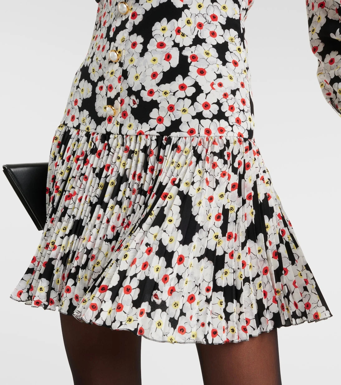 Alessandra Rich - Floral bow-detail silk minidress