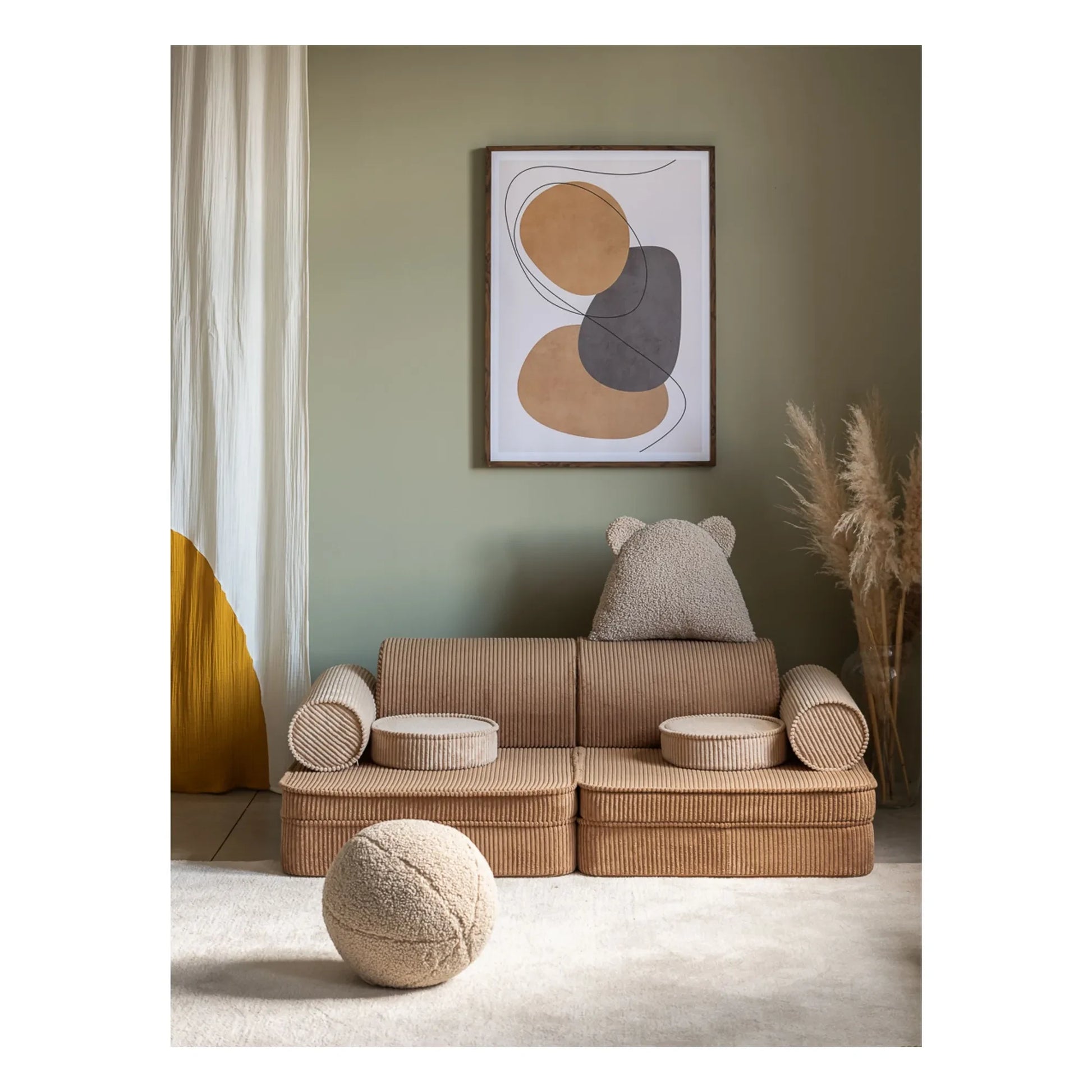 Wigiwama - Modular corduroy sofa | Brown