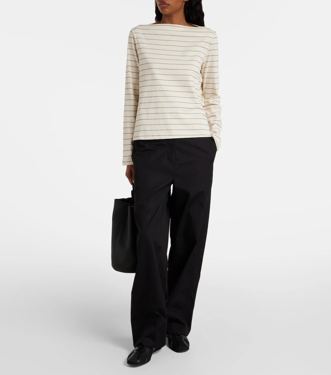 Leset - Margo striped cotton jersey T-shirt