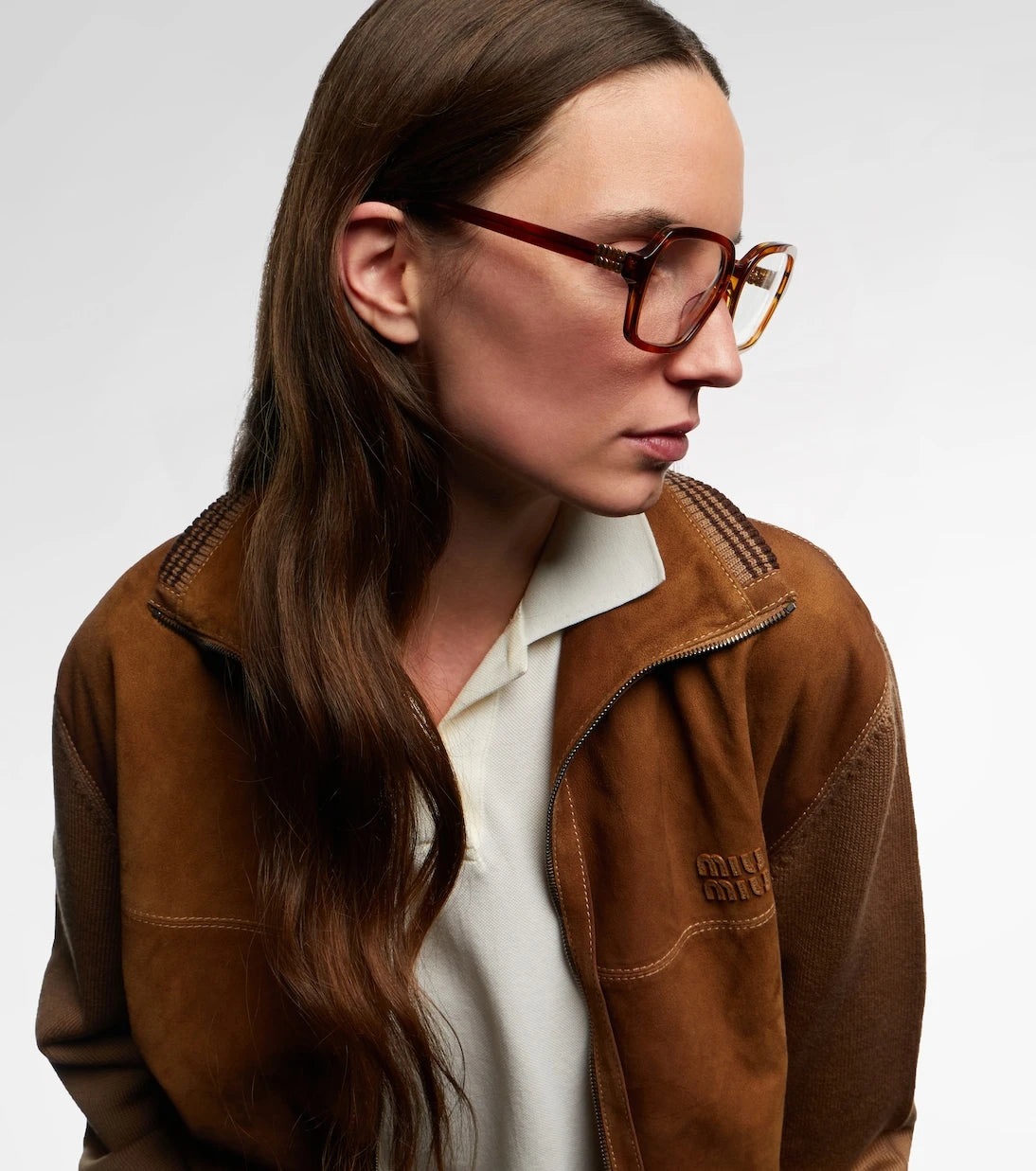 Miu Miu - نظارات مربعة بشعار