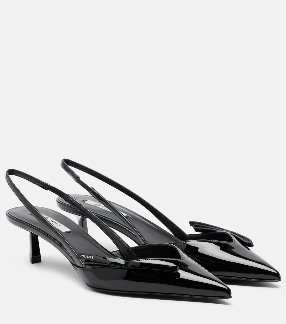 Prada - Patent leather slingback pumps