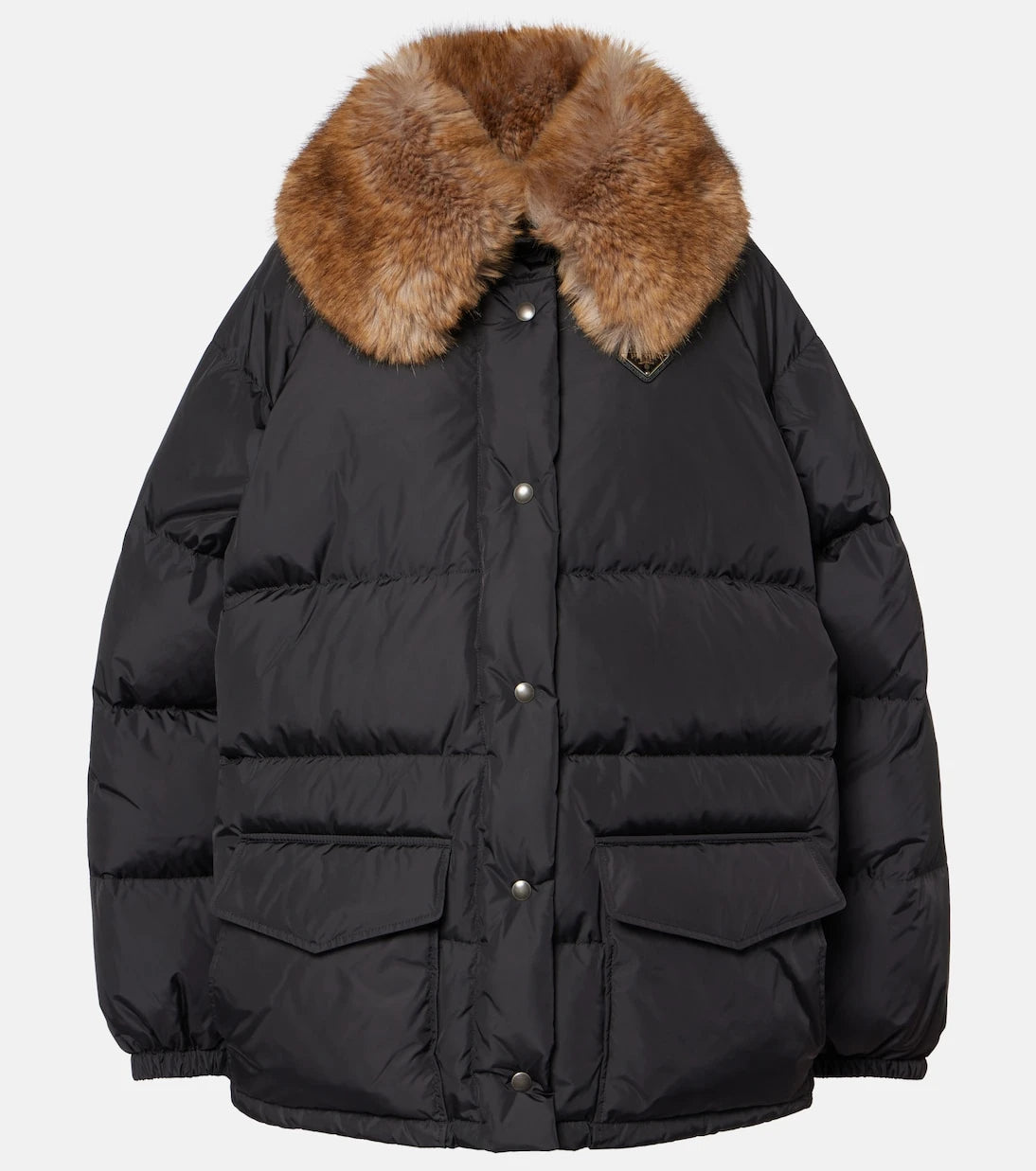 Prada - Faux fur-trimmed down jacket