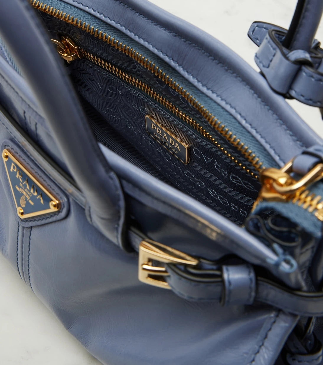 Prada - Prada Bonnie Mini leather top-handle bag