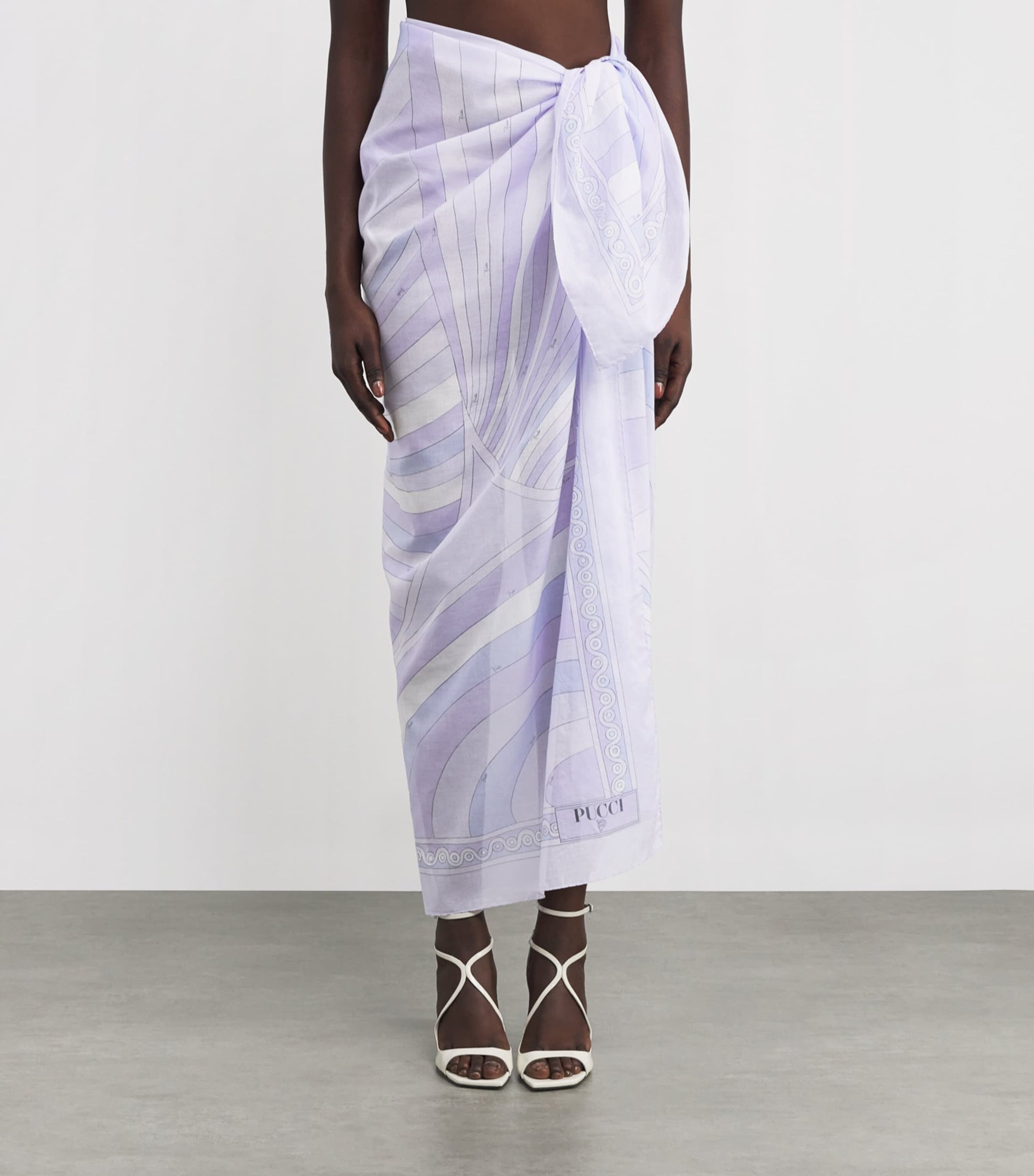 Purple Cotton Tie-Side Pareo