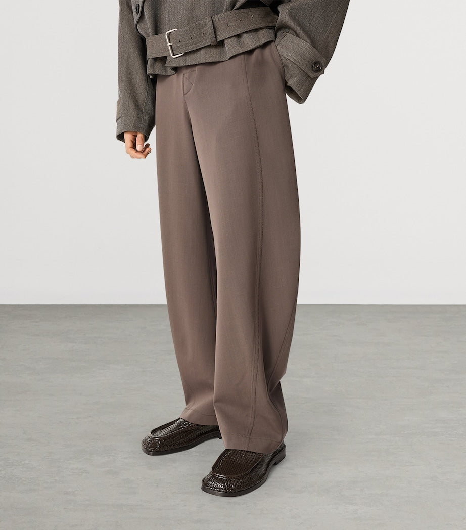 Bottega Veneta Leather Woven Daddy Loafers