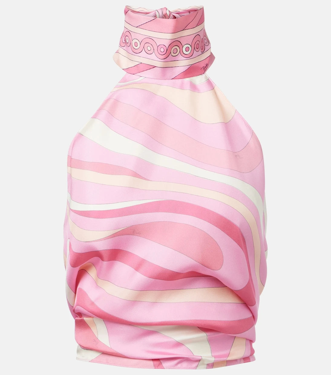 Pucci - Marmo halterneck silk top