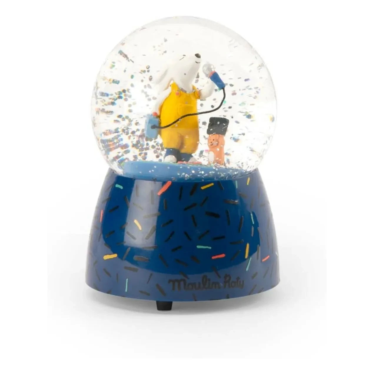 Moulin Roty - Pilou musical snow globe | Blue