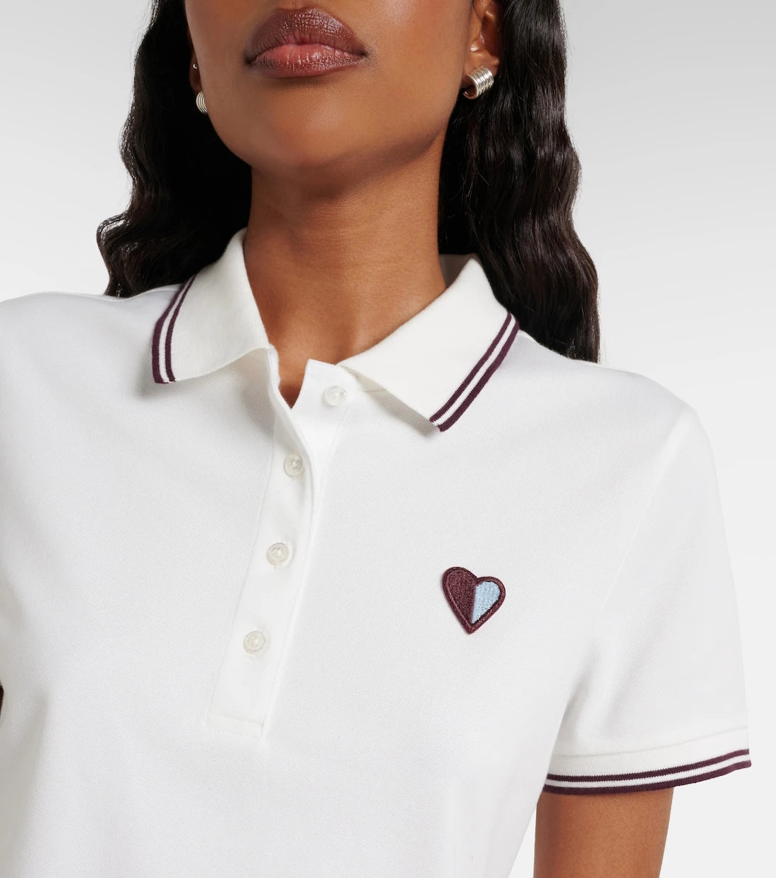 Tory Burch - Cotton-blend piqué polo shirt