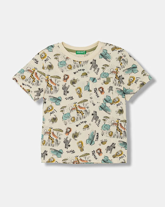 United Colors of Benetton çocuk pamuklu tişört