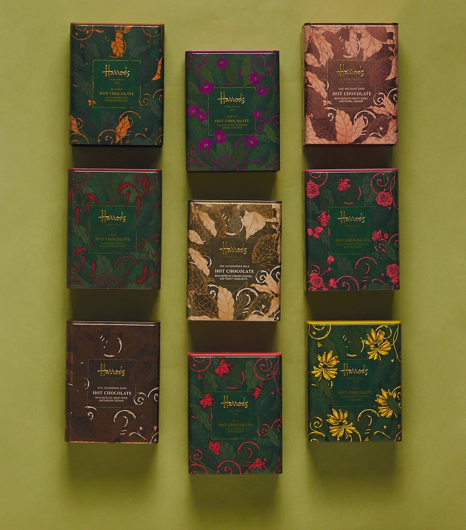 Harrods Dark Hot Chocolate with Rose and Cardamom (250g)