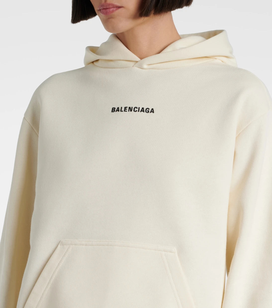 Balenciaga - Logo cotton fleece hoodie