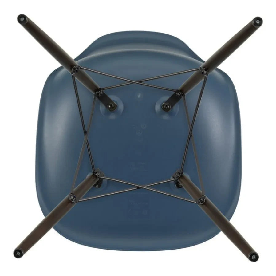 Vitra - DSW plastic chair - maple base - Charles &amp; Ray Eames | Sea blue