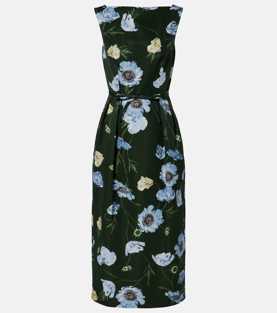 Erdem - Floral cotton-blend faille midi dress
